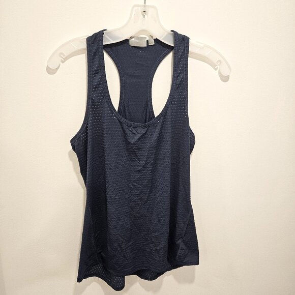 💥$5 ADD ON - Athleta Blue Relaxed Fit Breathable Racerback Gym Tank Top Size S - Picture 1 of 10